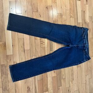 Lands End Mid Rise Slim Jean Dark Wash Denim Women Size 12